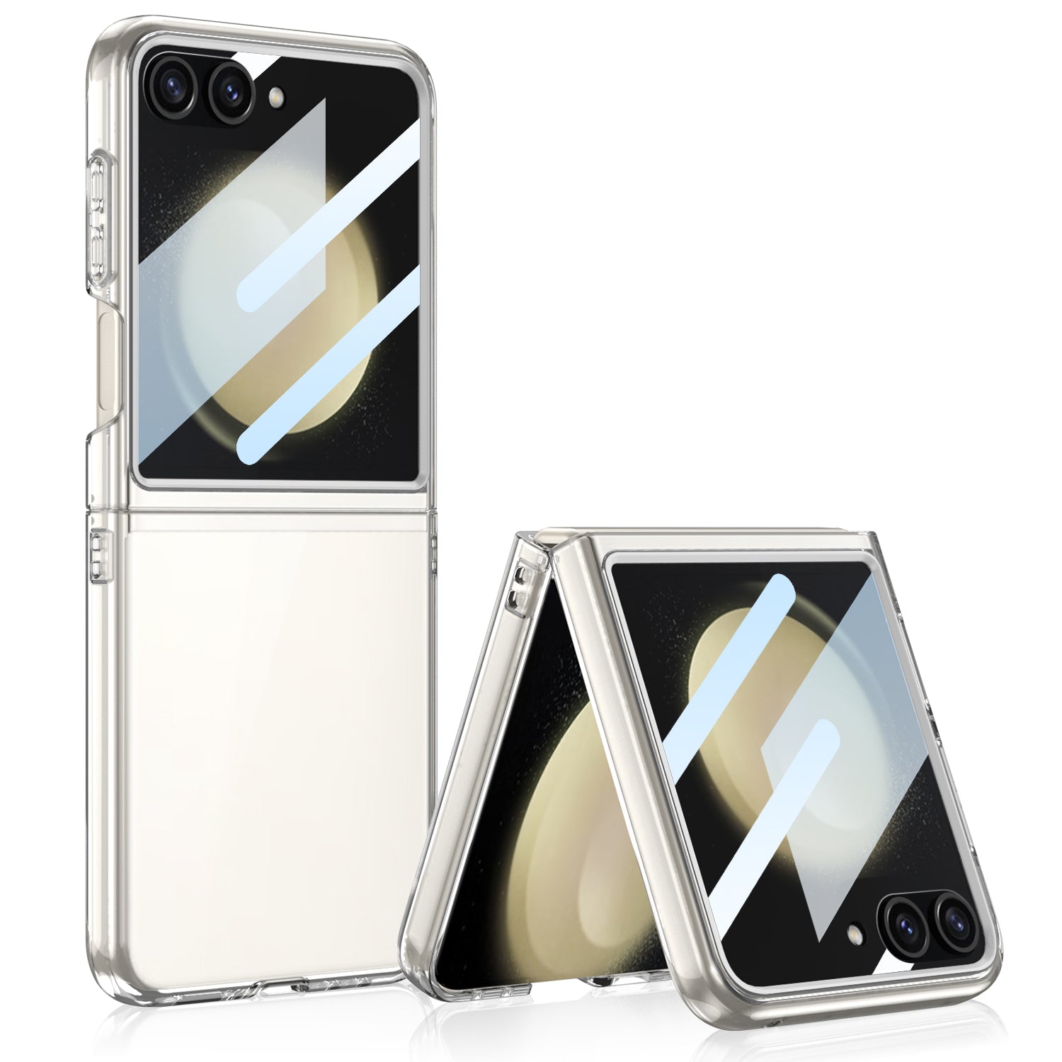 GKK til Samsung Galaxy Z Flip5 5G etui Hårdt pc-telefoncover med lille skærmfilm GKK til Samsung Galaxy Z Flip5 5G etui Hårdt pc-telefoncover med lille skærmfilm